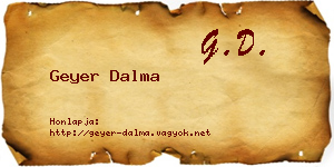 Geyer Dalma névjegykártya